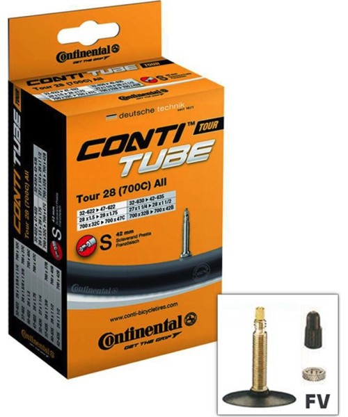 Gloves & Helmets & Accessories : Bicycle Tube Continental Light, 700x18/25C (18/25-622/630) FV 42mm