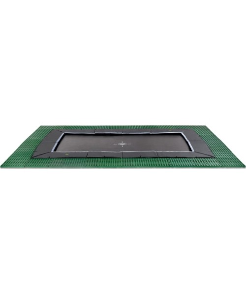 In-ground trampolines Exit: EXIT Dynamic ground level trampoline 275x458cm with Freezone safety tiles - black