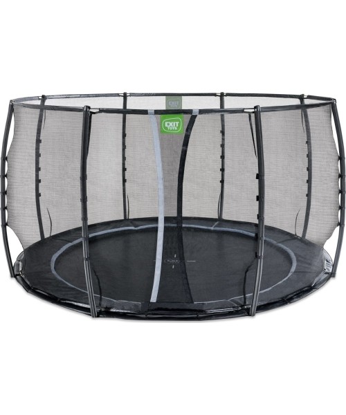 Maasisse paigaldatavad batuudid Exit: EXIT Dynamic ground level trampoline ø366cm with safety net - black