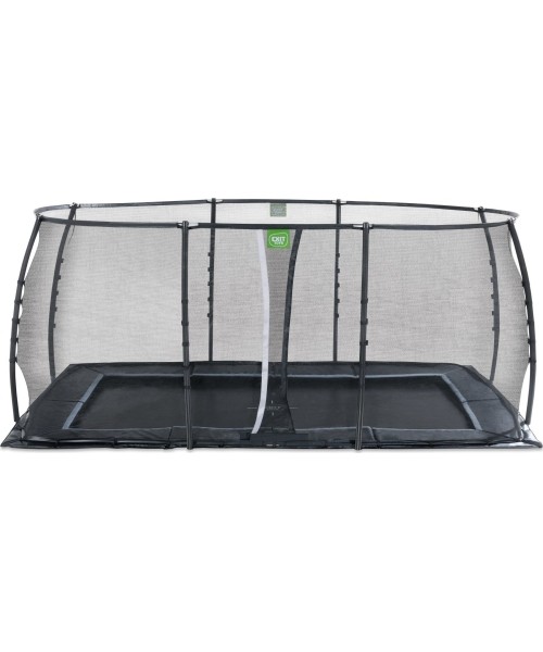 Maasisse paigaldatavad batuudid Exit: EXIT Dynamic ground level trampoline 305x519cm with safety net - black