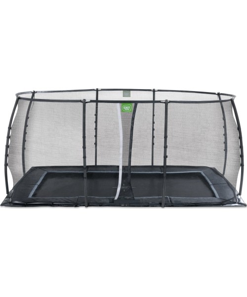 Maasisse paigaldatavad batuudid Exit: EXIT Dynamic ground level trampoline 275x458cm with safety net - black