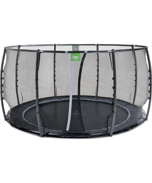 In-ground trampolines Exit: EXIT Dynamic ground level trampoline ø427cm with safety net - black