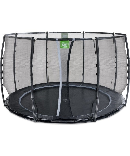 Maasisse paigaldatavad batuudid Exit: EXIT Dynamic ground level trampoline ø305cm with safety net - black