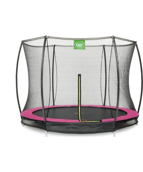 In-ground trampolines Exit: Įkasamas batutas su tinklu Exit Silhouette 244cm - Rožinis