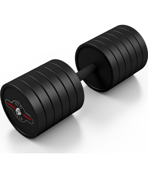 Rubber Dumbbells Marbo Sport: Gumuotas hantelis Marbo - 47,5 kg, juodas