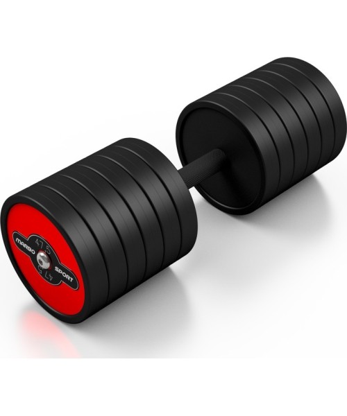 Rubber Dumbbells Marbo Sport: Gumuotas hantelis Marbo Sport, raudonas, 47,5 kg