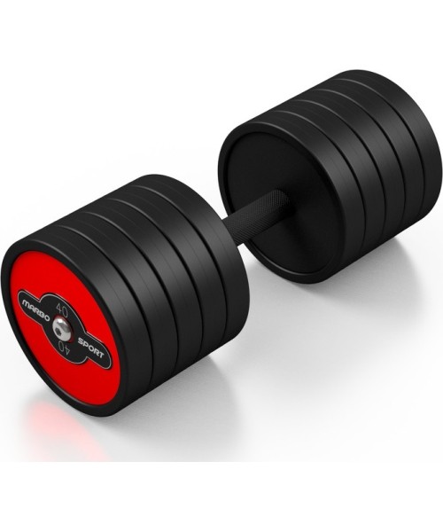 Rubber Dumbbells Marbo Sport: Gumuotas hantelis Marbo, 40kg, raudonas