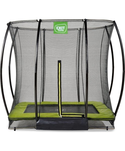 Maasisse paigaldatavad batuudid Exit: EXIT Silhouette ground trampoline 153x214cm with safety net - green