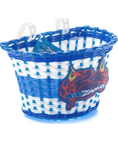 Gloves & Helmets & Accessories : Bicycle Basket KidZamo, Blue/White