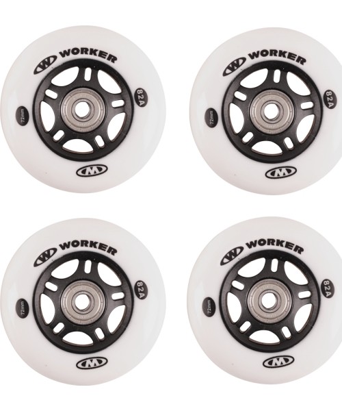 Spare Wheels for Skates Worker: Set 4 pcs – Wheels 72mm and Bearing ABEC-7 chrome