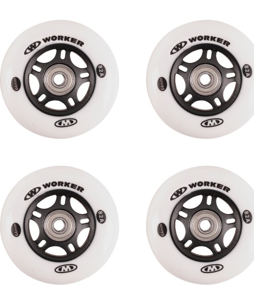 Spare Wheels for Skates Worker: Ratukai riedučiams Worker 64 mm ABEC-5 Carbon