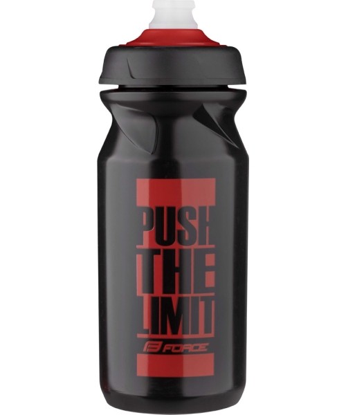 Canteens and Mugs : Water Bottle FORCE Push, Red/Black, 0.65l