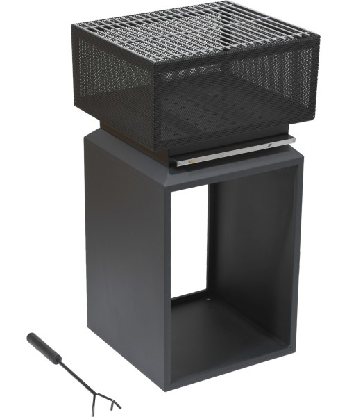 Firepits Cattara: CUBE židinys su grotelėmis 74cm