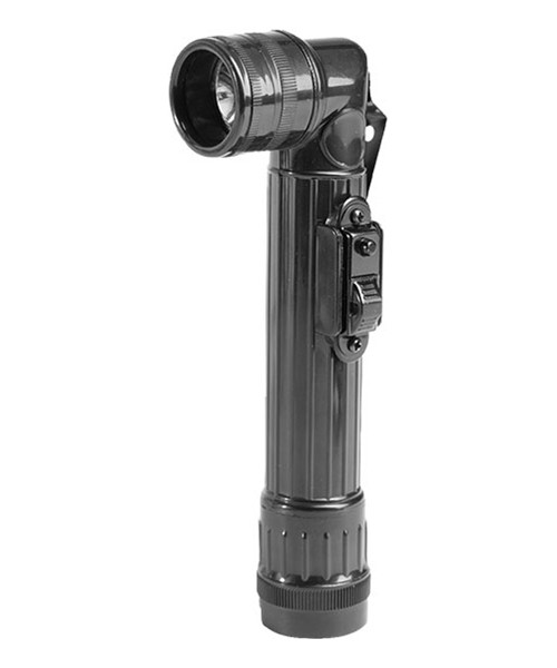 Taskulambid MIL-TEC: US BLACK LED SMALL ANGLEHEAD FLASHLIGHT