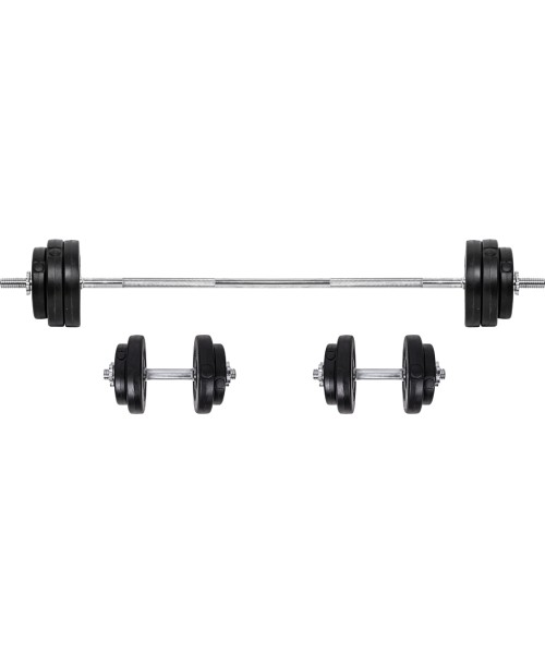 Adjustable Dumbbells inSPORTline: Keičiamo svorio hantelių ir štangos rinkinys inSPORTline BS08 3–50 kg