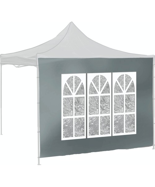 Tents Cattara: Šoninės sienelės vakarėlių palapinei WINDOW 2x3m 420D pilka WATERPROOF