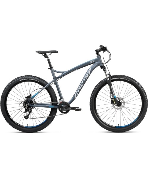 Linnarattad Romet: Dviratis Romet Rambler FIT 27.5 2024 black-silver-blue