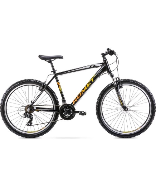 City Bikes Romet: Dviratis Romet Rambler R6.1 26" 2022 black-yellow