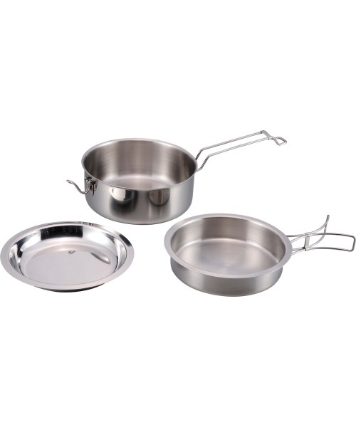 Dishes Origin Outdoors: Origin Outdoors Stainless Steel Cooking Set 'Snap-Pack'