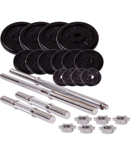 Adjustable Dumbbells inSPORTline: Barbell and Dumbbell Set with a Case inSPORTline 50 kg