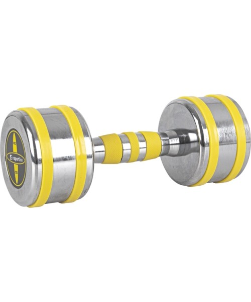 Chrome Dumbbells inSPORTline: Chromuotas hantelis inSPORTline Yellsteel 8 kg