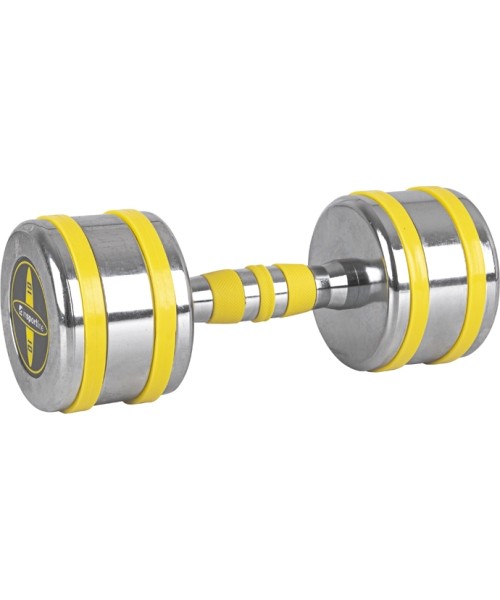 Chrome Dumbbells inSPORTline: Chromuotas hantelis inSPORTline Yellsteel 10 kg