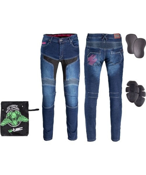 Women's Motorcycle Jeans W-TEC: Moteriški moto džinsai W-TEC Alfreda CE