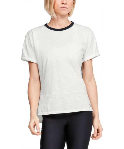 Women's Shirts with Short Sleeves Under Armour: Moteriški marškinėliai Under Armour Charged Cotton SS