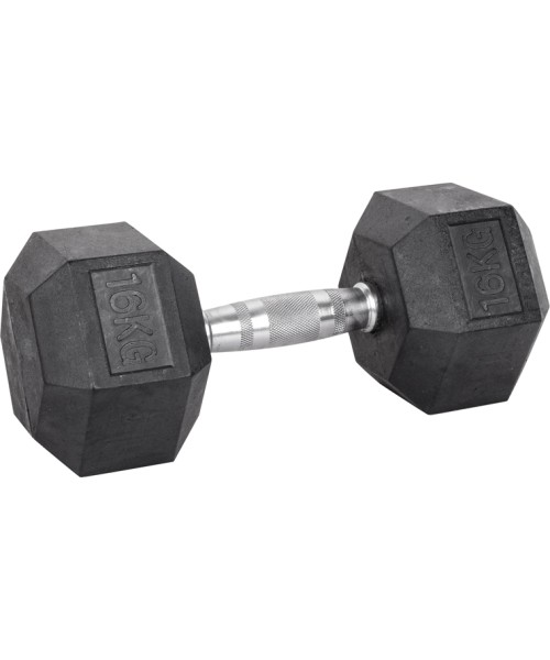 Hexagon Dumbbells inSPORTline: Šešiakampis hantelis inSPORTline Hexsteel 16kg