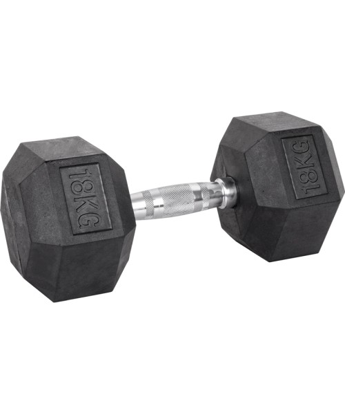 Hexagon Dumbbells inSPORTline: Šešiakampis hantelis inSPORTline Hexsteel 18kg