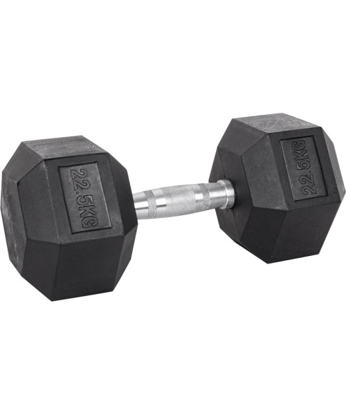 Hexagon Dumbbells inSPORTline: Šešiakampis hantelis inSPORTline Hexsteel 22.5kg