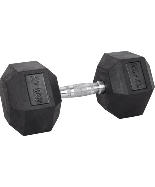 Hexagon Dumbbells inSPORTline: Šešiakampis hantelis inSPORTline Hexsteel 27.5kg