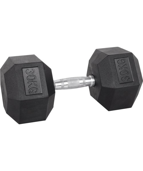 Hexagon Dumbbells inSPORTline: Šešiakampis hantelis inSPORTline Hexsteel 30kg