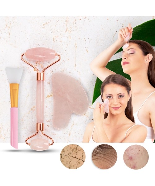 Small Massagers inSPORTline: Veido volelis ir Gua Sha rinkinys inSPORTline Rosado Pro