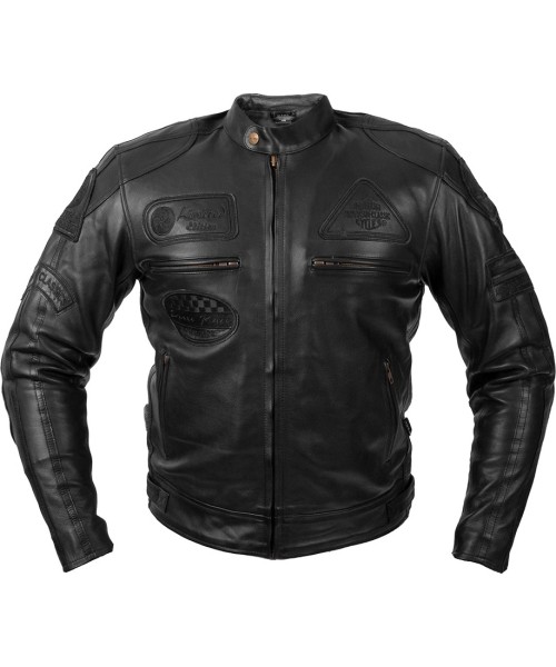 W-TEC: Men’s Leather Motorcycle Jacket W-TEC Urban Noir