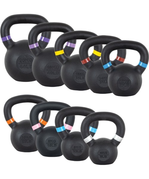 Steel Kettlebells inSPORTline: Ketaus svarmenų rinkinys inSPORTline Powder 4 - 20 kg