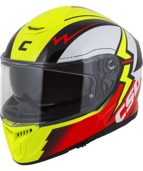 Täieliku näoga kiivrid Cassida: Motorcycle Helmet Cassida Integral GT 2.1 Flash Fluo Yellow/Fluo Red/Black/White