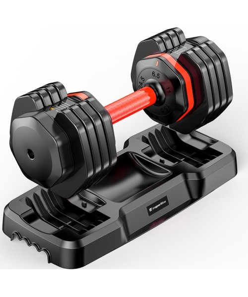 Adjustable Dumbbells inSPORTline: Reguliuojami vienrankiai hanteliai inSPORTline DuraBell® 6,5 - 24,5 kg