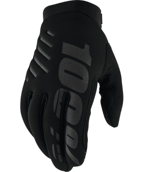 Children's Motocross Gloves 100%: Children’s Motocross Gloves 100% Brisker Youth Black