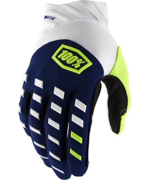 Men's Motorcross Gloves 100%: Motocross Gloves 100% Airmatic Blue/White