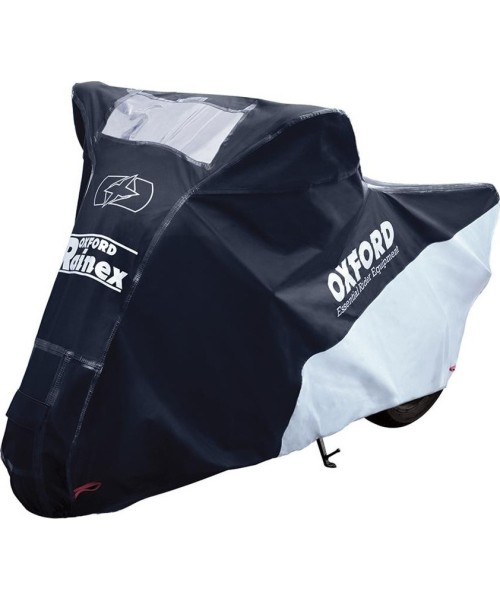 Motorcycle Covers Oxford: Motociklo dangtis "Oxford Rainex XL Black/Silver" juodas/ sidabrinis