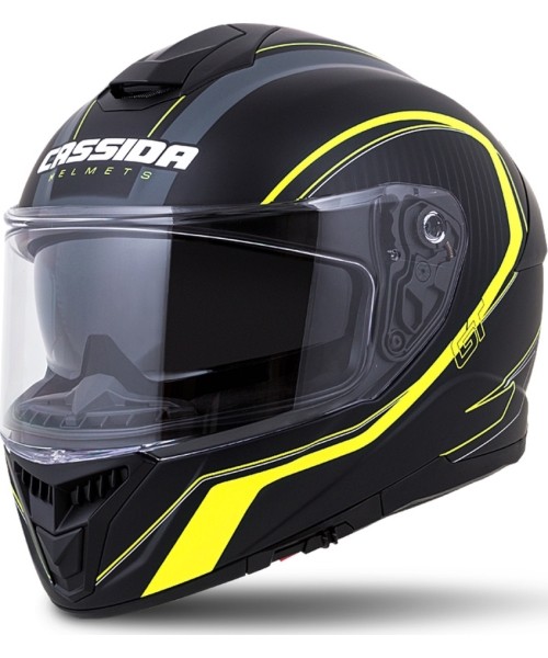 Full Face Helmets Cassida: Motociklininko šalmas Cassida Integral GT 2.0 Reptyl Black/Fluo Yellow/White