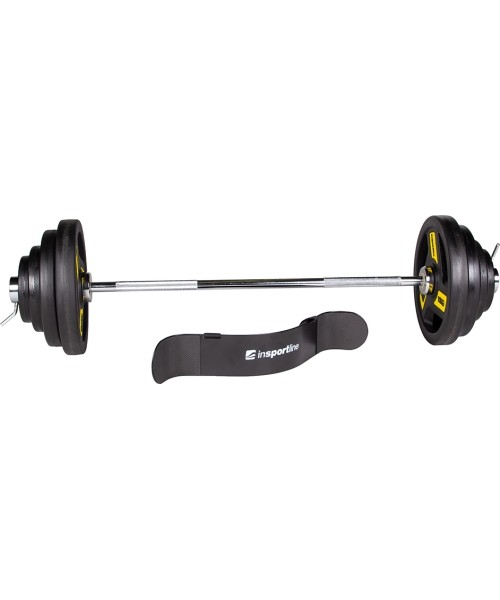 Hantlite komplektid inSPORTline: Olympic Plate-Loaded Barbell Set inSPORTline Biceps Herk 120 cm/50 mm 45 kg