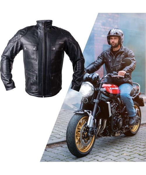 W-TEC: Leather Motorcycle Jacket W-TEC Valebravo