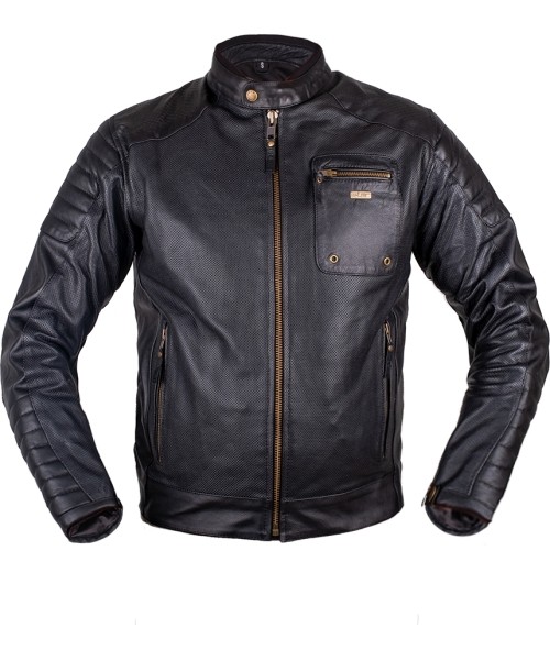 Men's Leather Motorcycle Jackets W-TEC: Vasarinė odinė moto striukė W-TEC Gradac