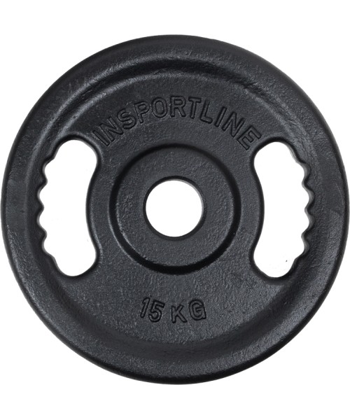 Terasest hamertonplaadid inSPORTline: Cast Iron Olympic Weight Plate inSPORTline Castblack OL 15 kg 50 mm