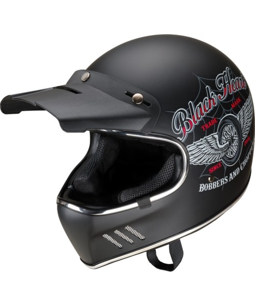 Motocross Helmets W-TEC: Motociklininko šalmas W-TEC Black Heart Retron