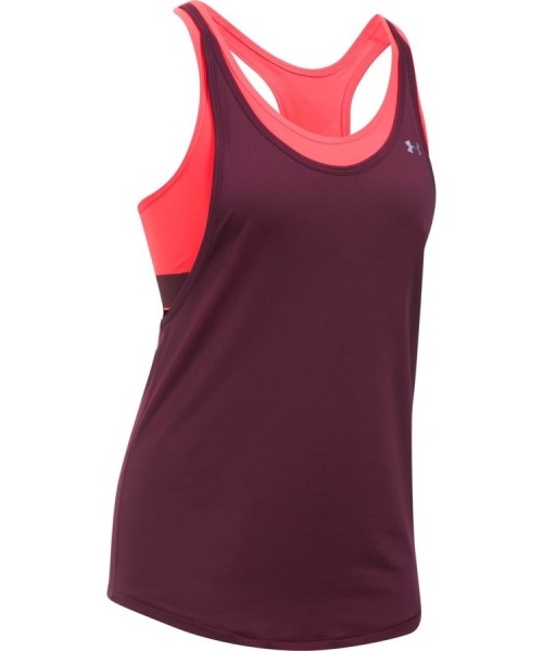 Women's Tops and Tank Tops Under Armour: Moteriški treniruočių marškinėliai Under Armour HeatGear 2-in-1