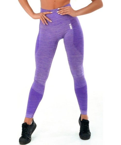 High Waist Leggings Boco Wear: Moteriškos tamprės Boco Wear Violet Melange Push Up