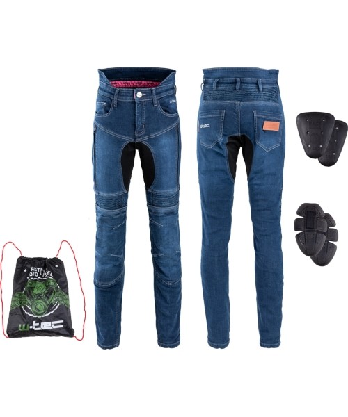 Women's Motorcycle Jeans W-TEC: Moteriški moto džinsai W-TEC Biterillo Lady